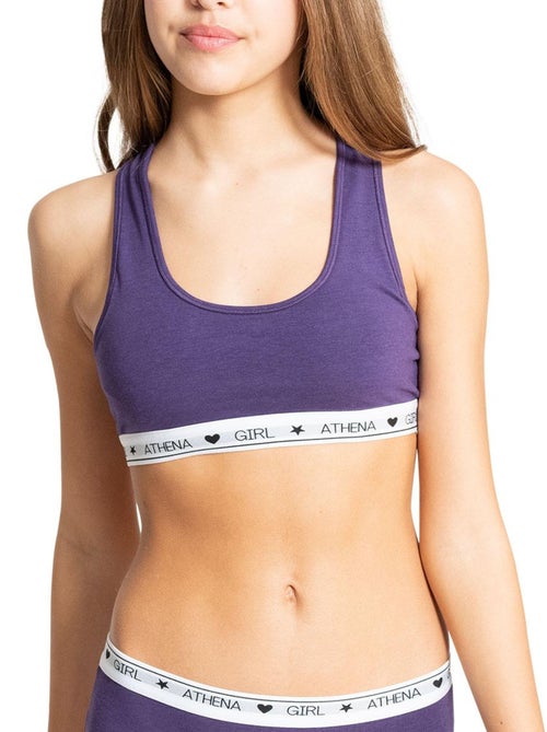 Brassière à coques amovibles fille Coton Ultra Doux Athena Fille - Kiabi