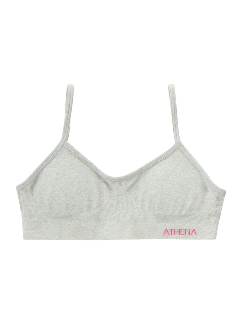 Brassière à coques amovibles fille Sans Couture Fashion Athena Fille Gris chiné - Kiabi