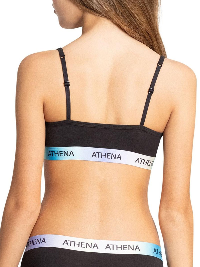 Brassière à fines bretelles Girl Rainbow by Athena Fille Noir - Kiabi