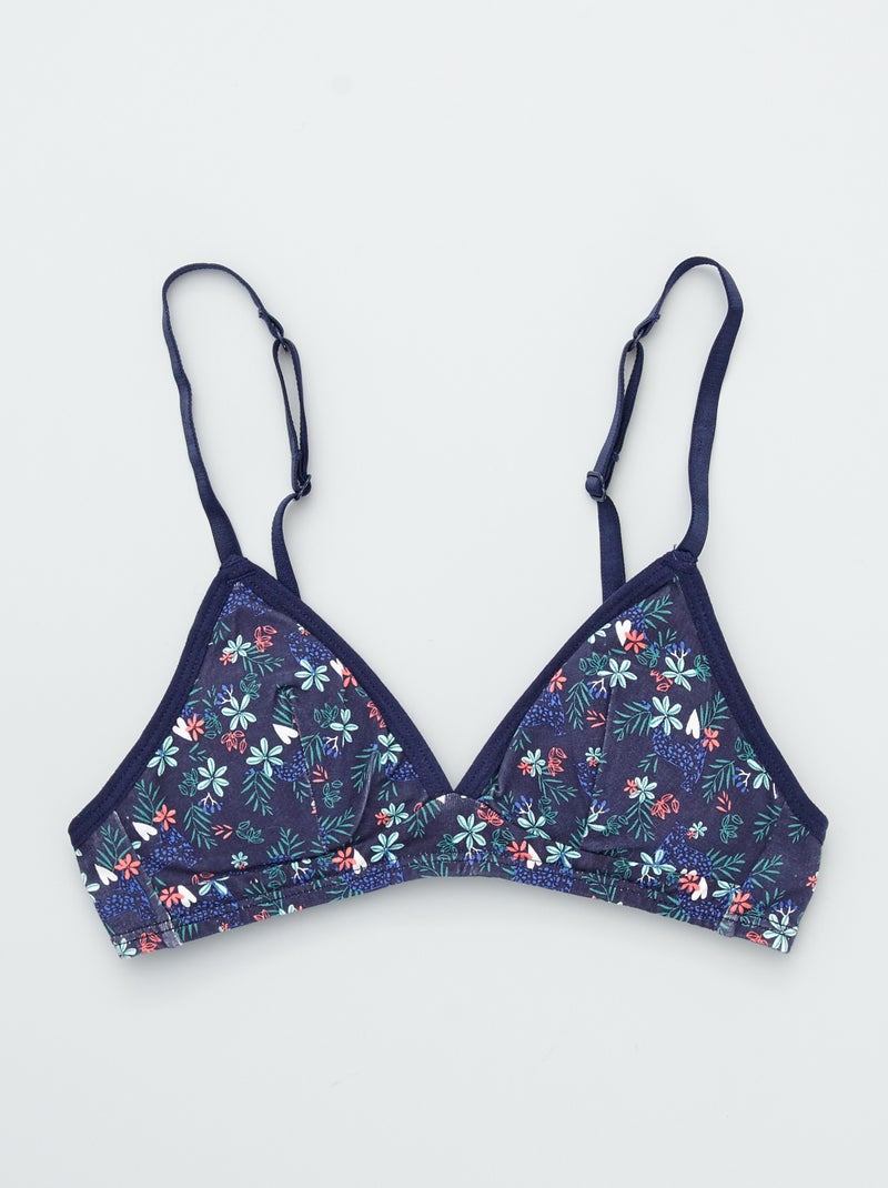 Brassière à imprimé fleuri Bleu marine - Kiabi