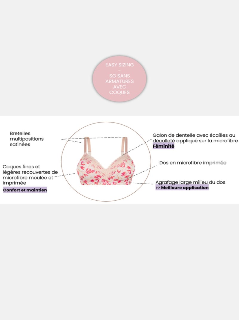 Brassière Agathe Fantaisie Sans Complexe Bleu - Kiabi
