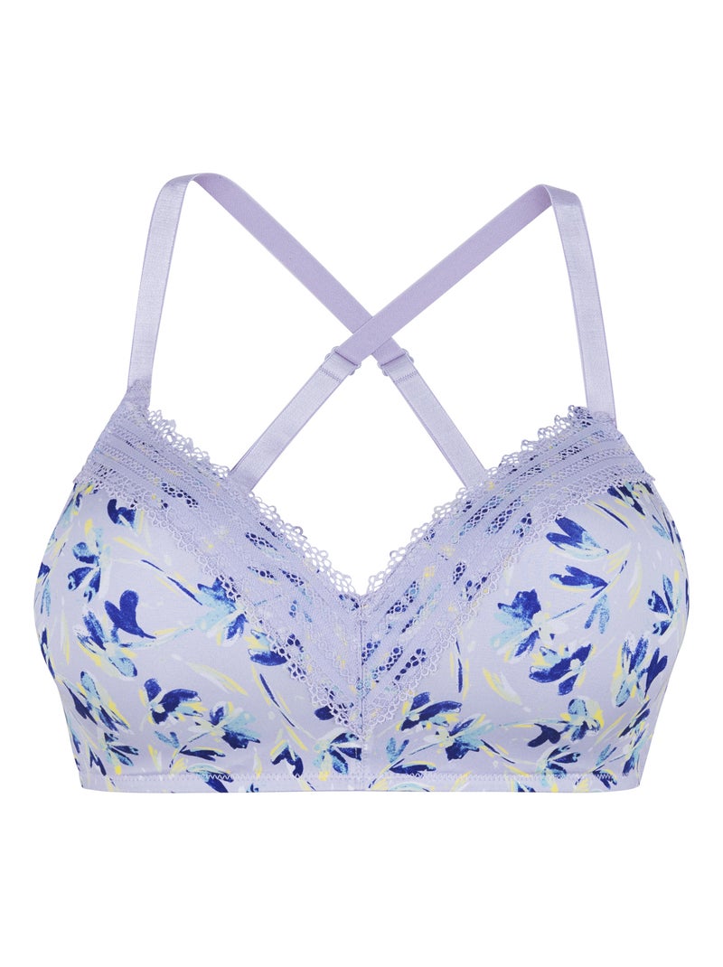 Brassière agathe fantaisie sans complexe lingerie Bleu - Kiabi
