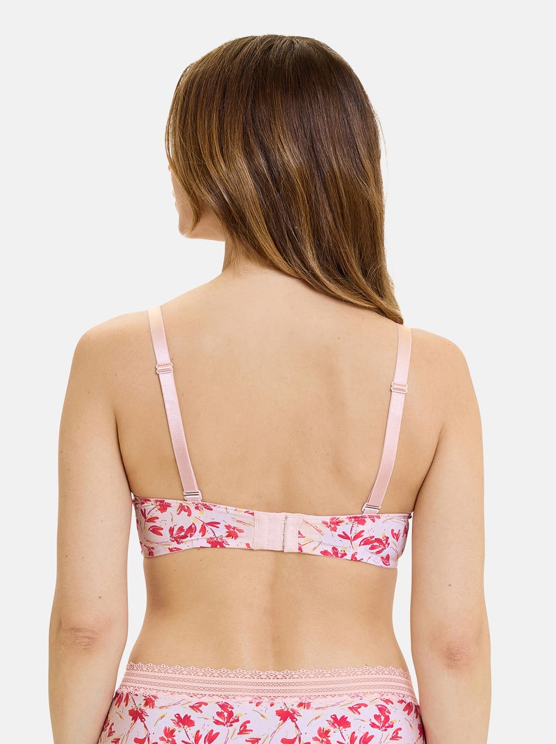 Brassière agathe fantaisie sans complexe lingerie Orange corail - Kiabi