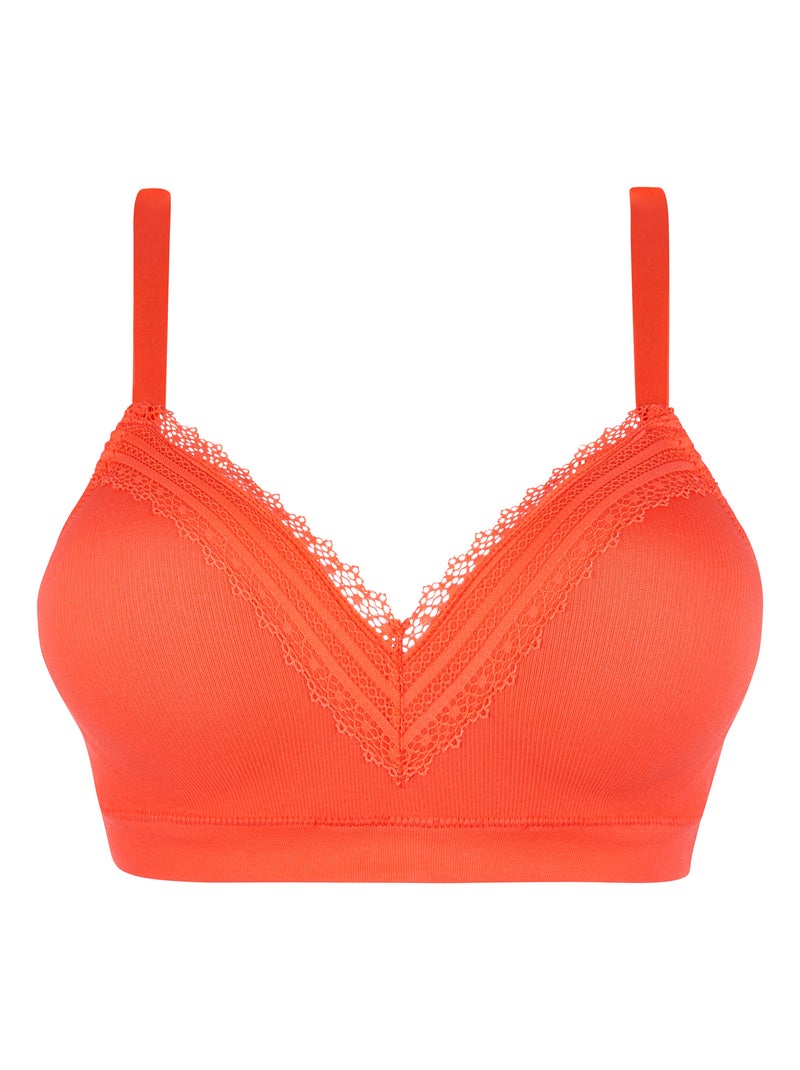 Brassière agathe sans complexe lingerie Orange corail - Kiabi