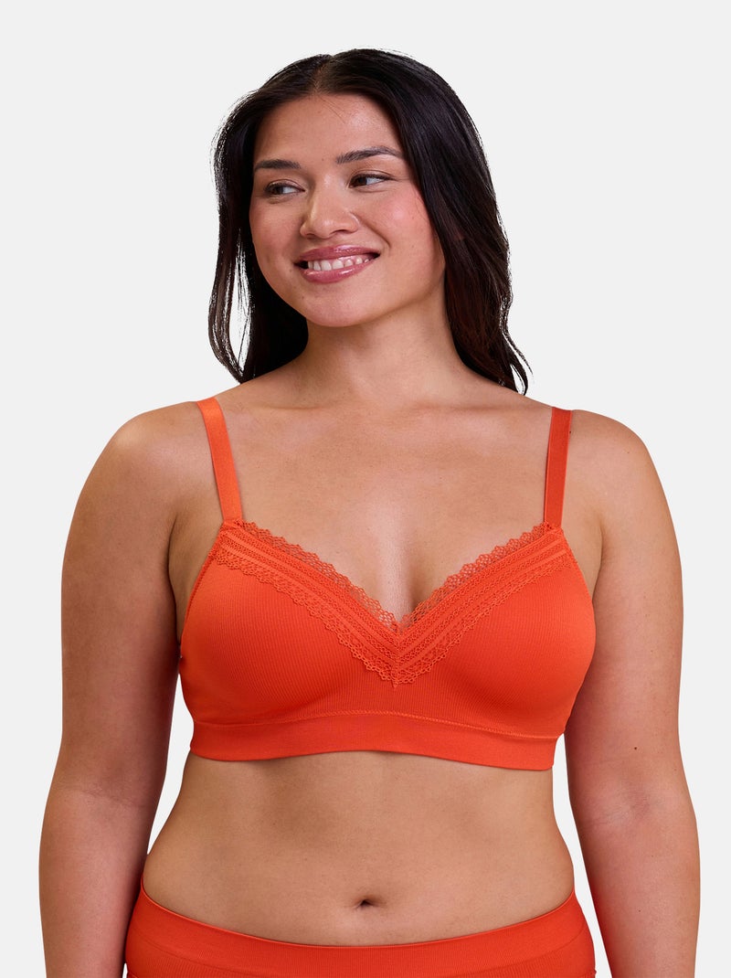 Brassière Agathe Sans Complexe Orange mandarine - Kiabi