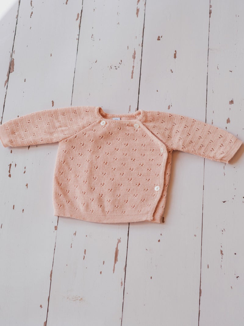 Brassière ajourée Rose - Kiabi