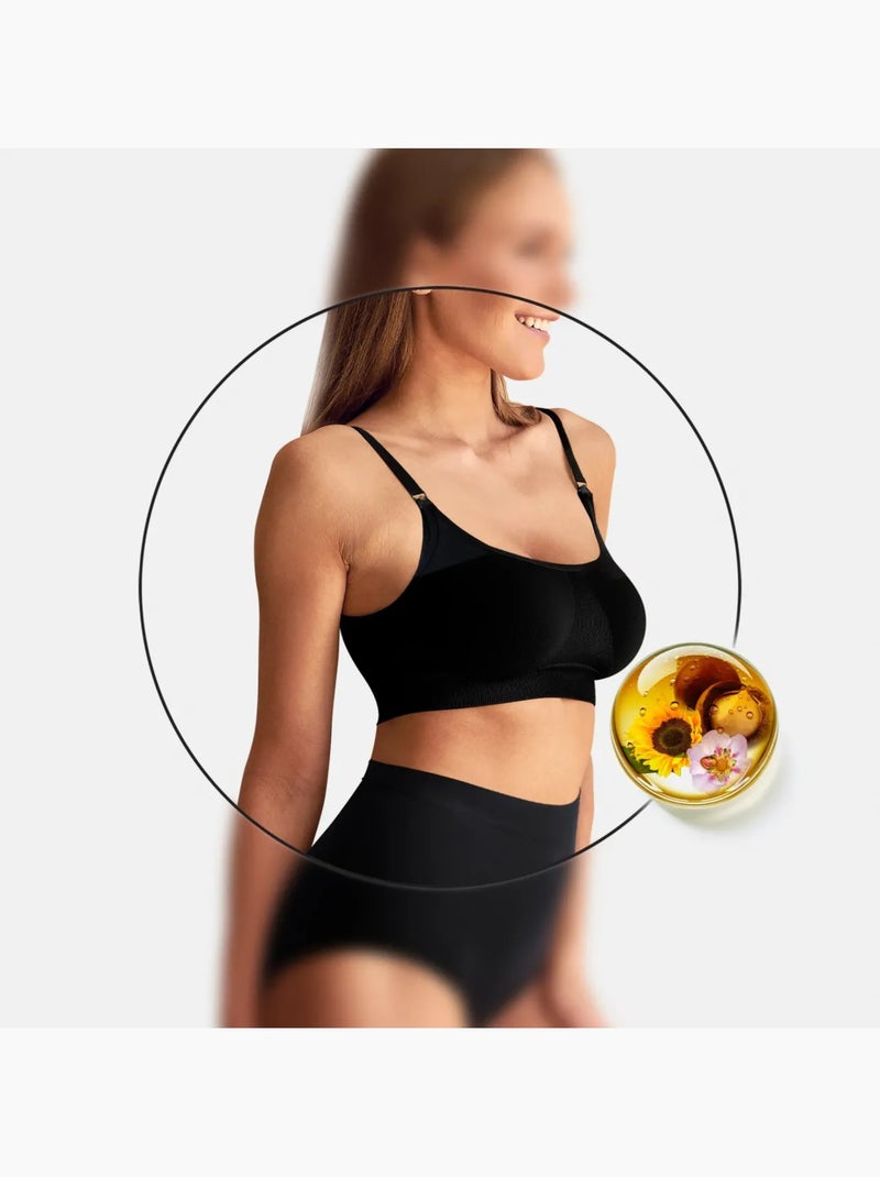 Brassière allaitement action anti-vergeture Noir - Kiabi