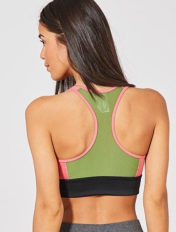 Brassière arrière tulle 'adidas' - Kiabi