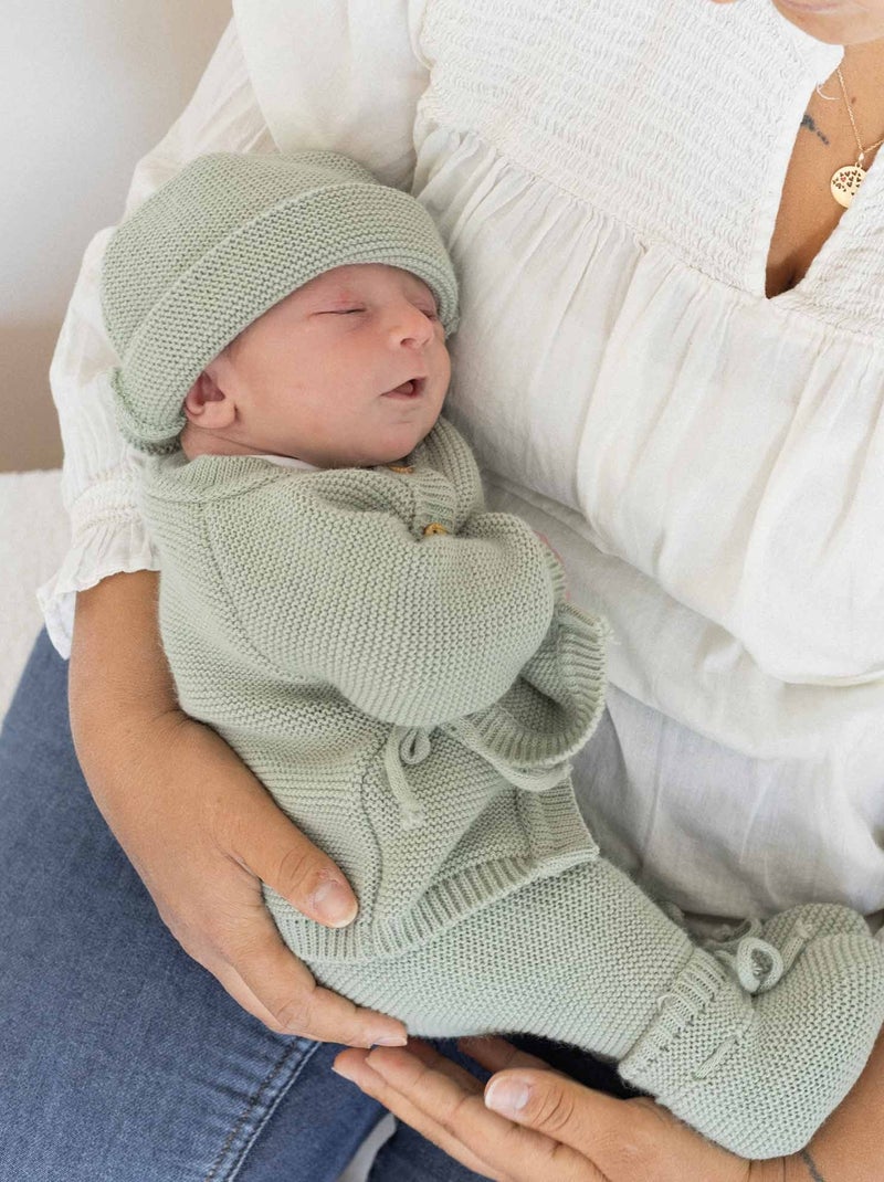 Brassière bébé en maille Vert olive - Kiabi