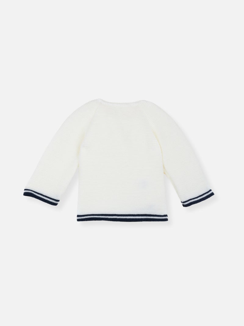 Brassière bébé liseré Blanc Bleu - Kiabi