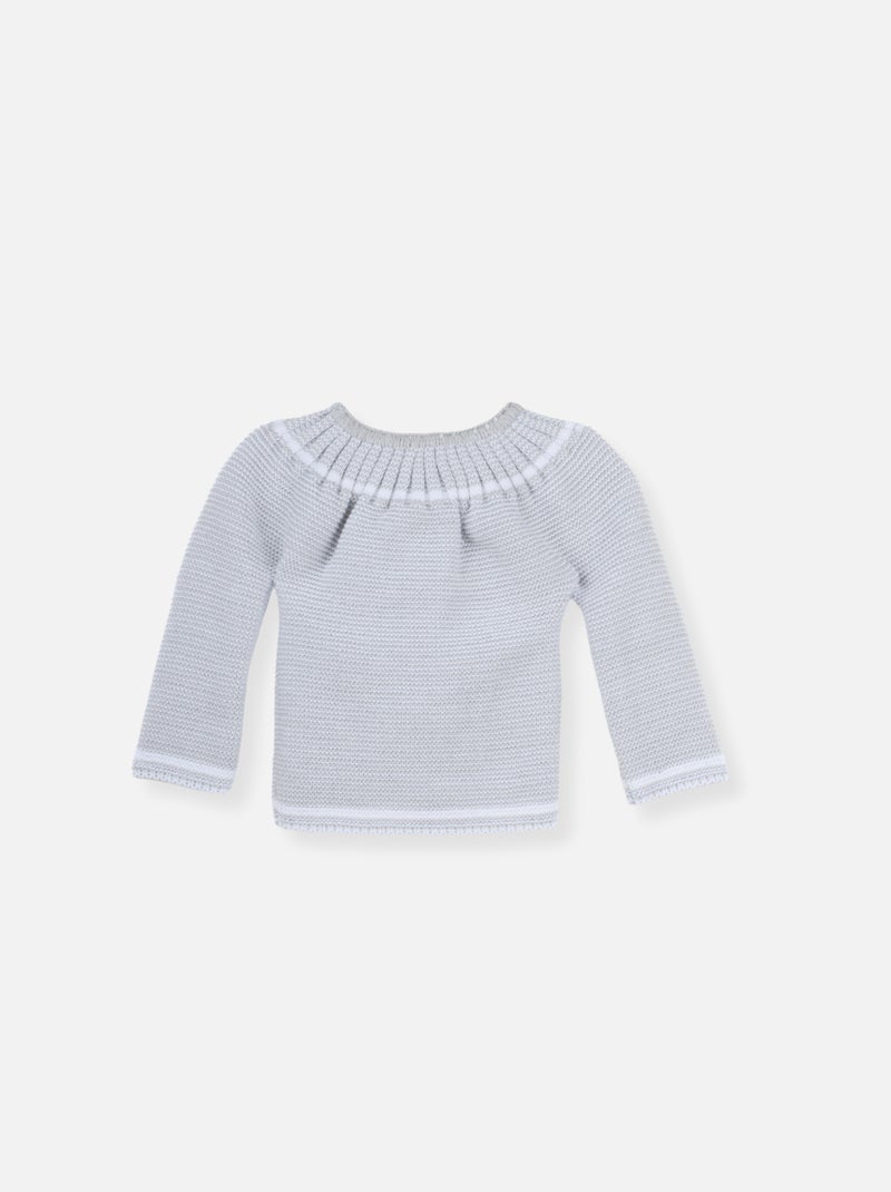 Brassière bébé naissance à boutons Gris - Kiabi