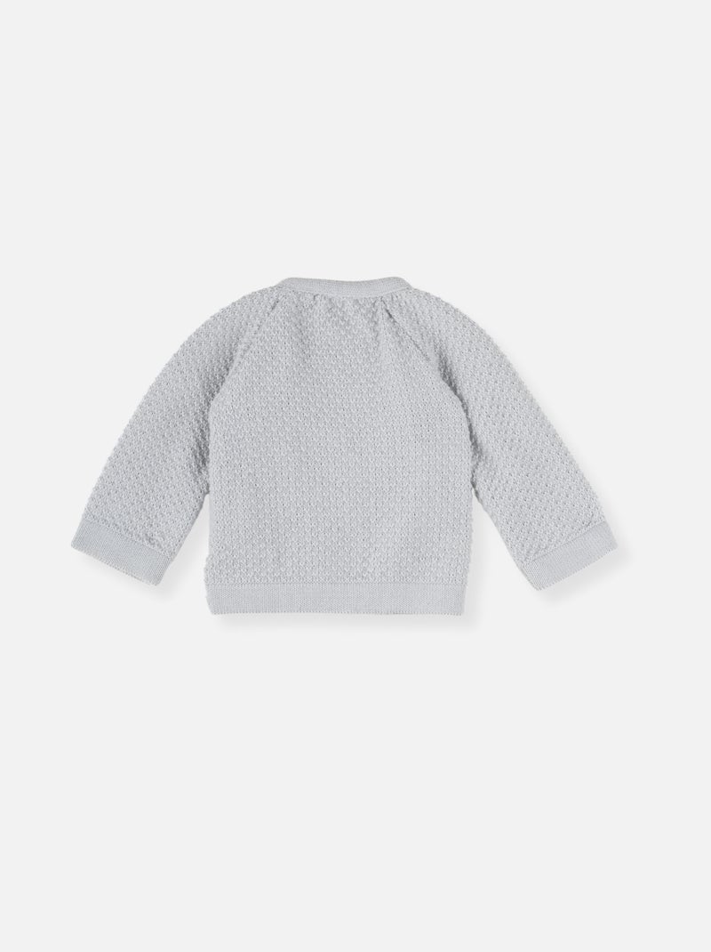 Brassière bébé nid d'abeille Gris - Kiabi
