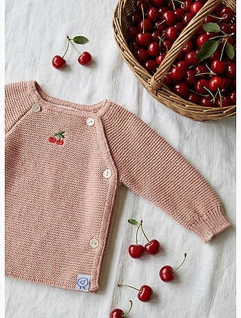 Brassière broderie cerise