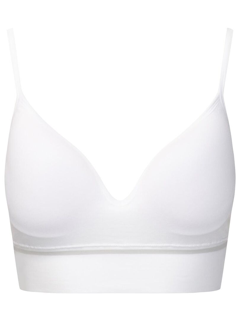 Brassière Bustier Coqué Sans Armatures Natural Star Blanc Kiabi