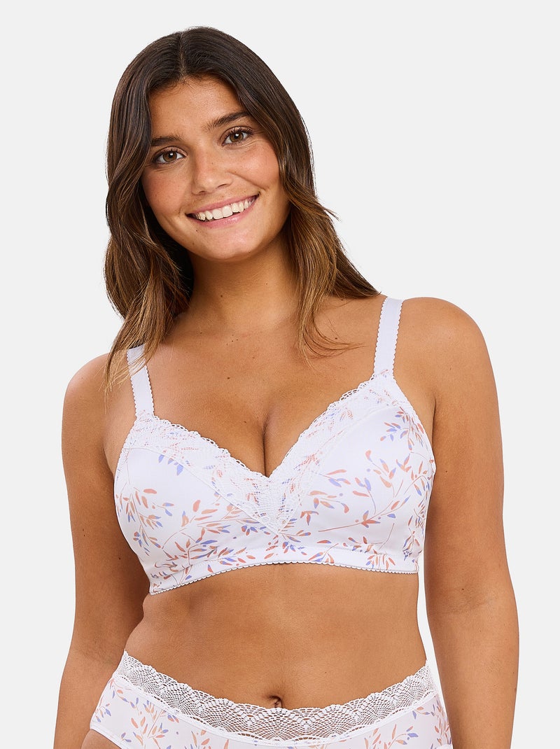 Brassière Coline Sans Complexe Blanc Bleu - Kiabi