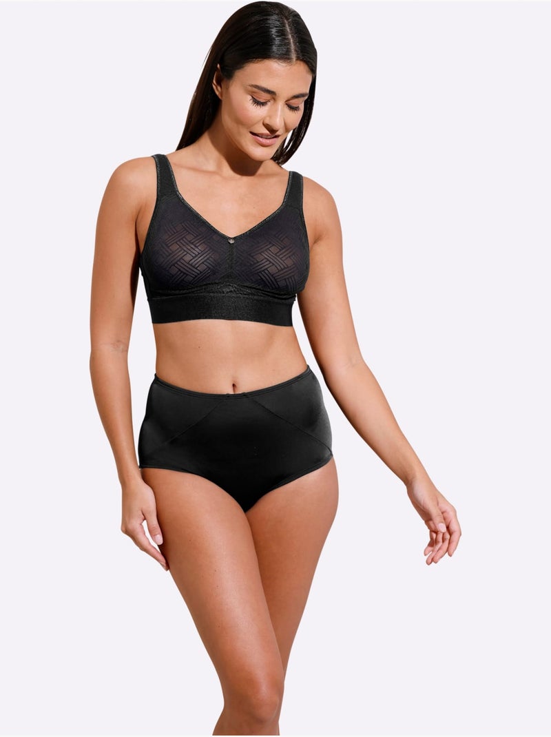 Brassière Confort Sans Armatures - Witt Noir - Kiabi