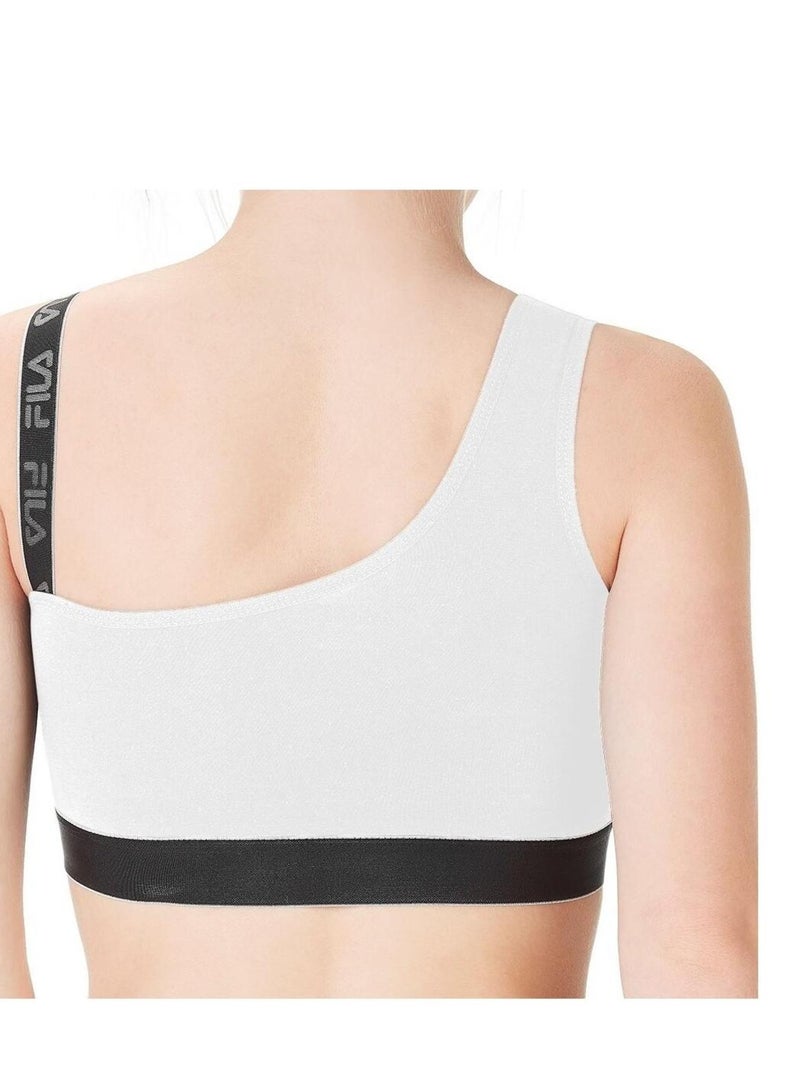 Brassière coton femme asymétrique FU6105 Fila Blanc - Kiabi