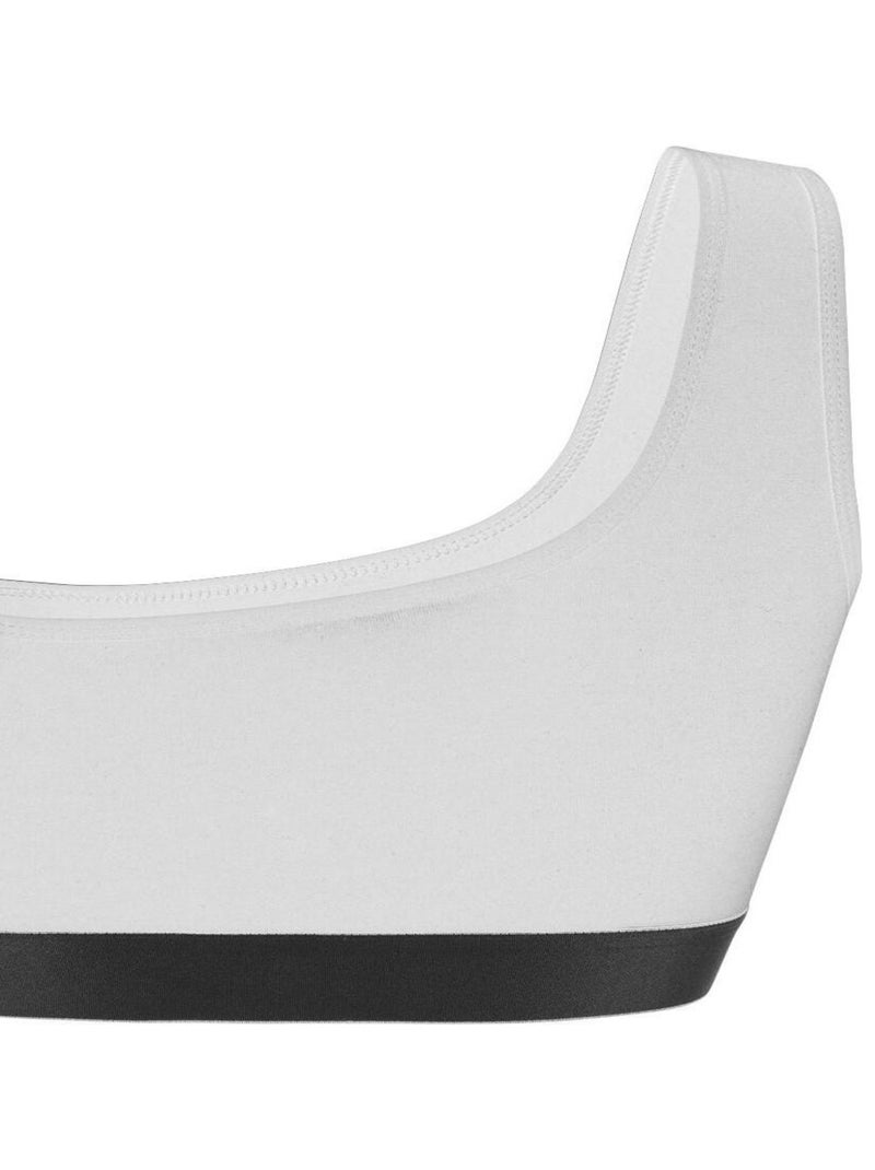 Brassière coton femme asymétrique FU6105 Fila Blanc - Kiabi