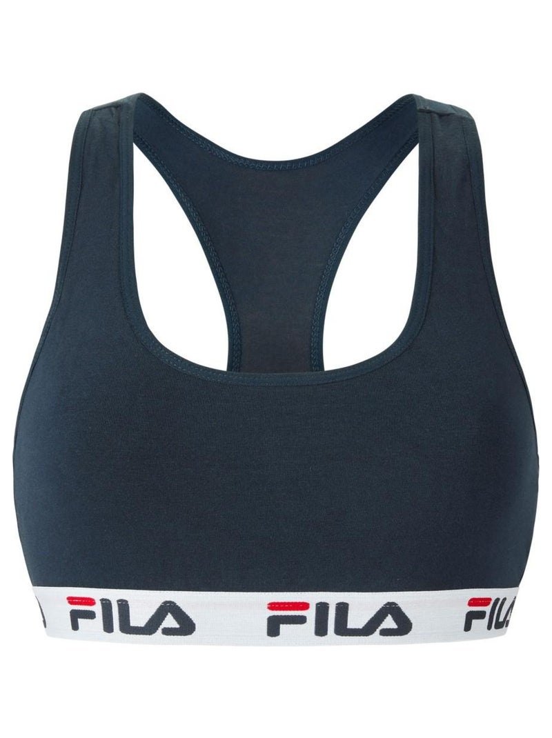 Brassiere coton femme FU6042 Uni Fila Bleu - Kiabi
