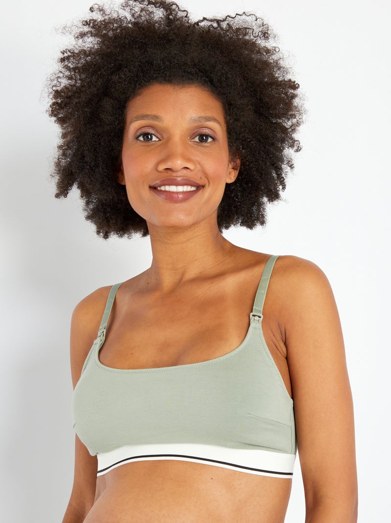 Brassière d'allaitement vert clair - Kiabi