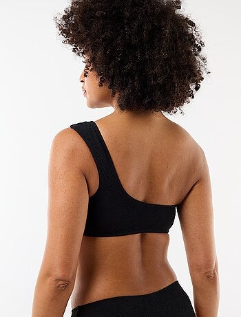 Brassière de bain asymétrique avec bijou doré