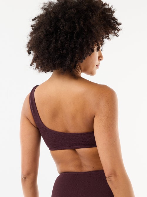 Brassière de bain asymétrique avec bijou doré - Kiabi