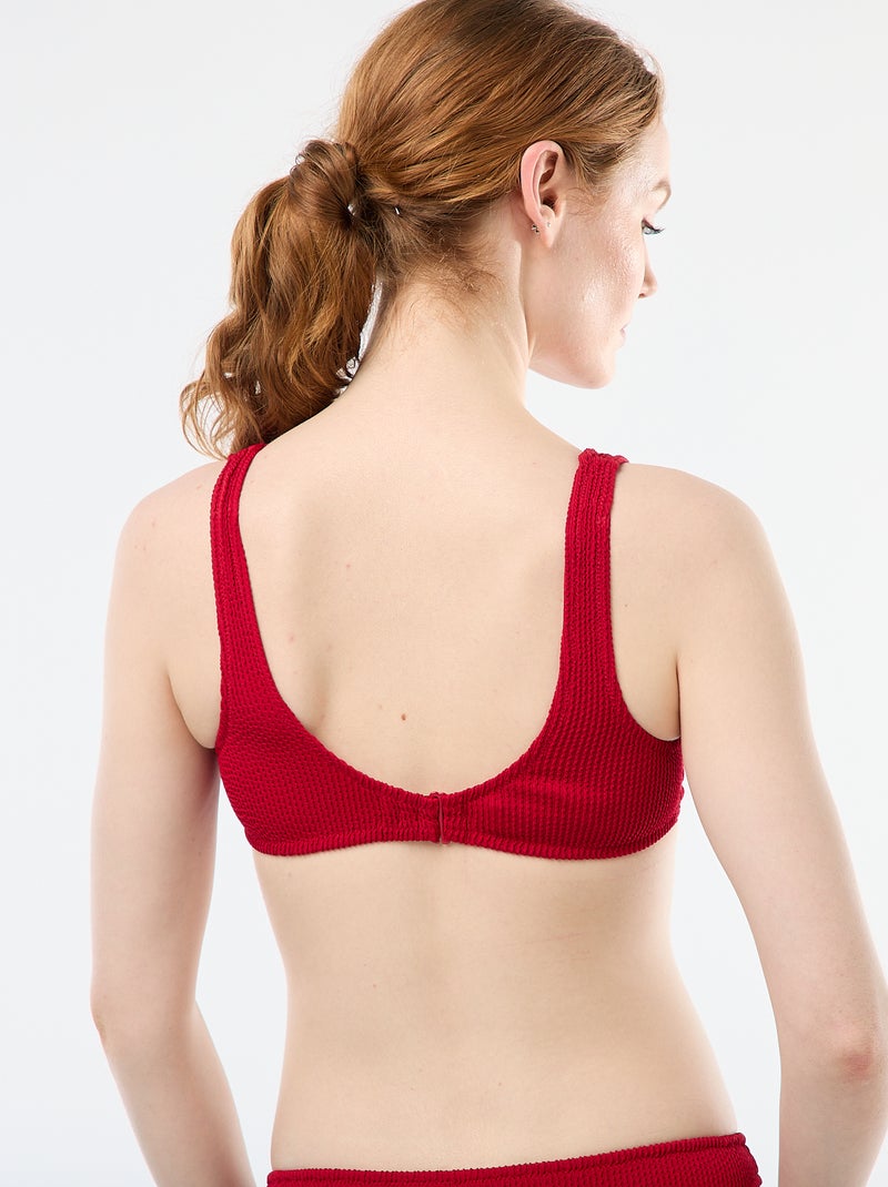 Brassière de bain avec anneau Rouge - Kiabi