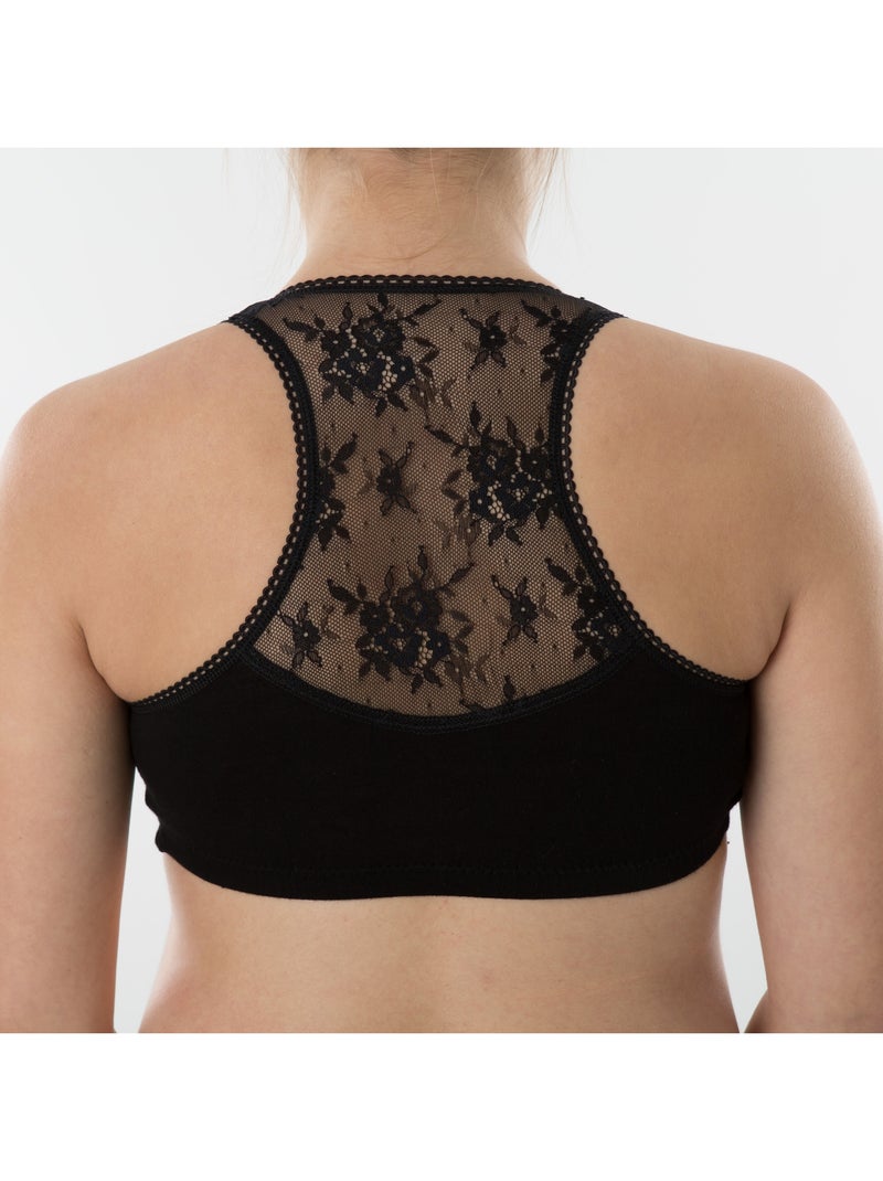 Brassière de nuit de maternité avec dentelle 'Bogema' Noir - Kiabi