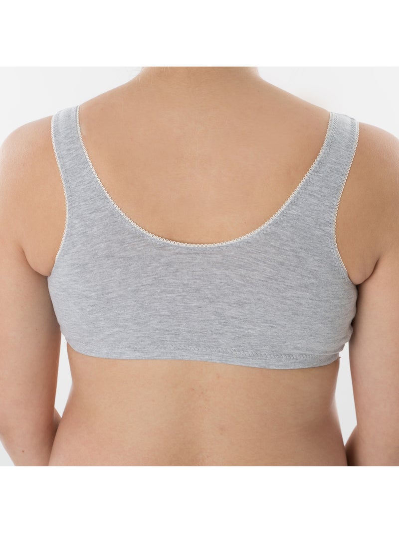 Brassière de nuit de maternité GRIS 'Bogema' Gris clair - Kiabi