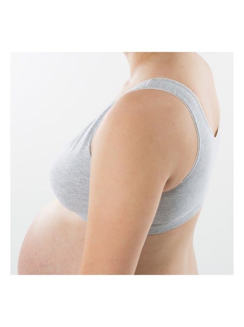 Brassière de nuit de maternité GRIS 'Bogema' - Kiabi