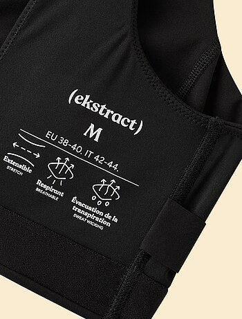 Brassière de sport croisée au dos maintien moyen - (ekstract)