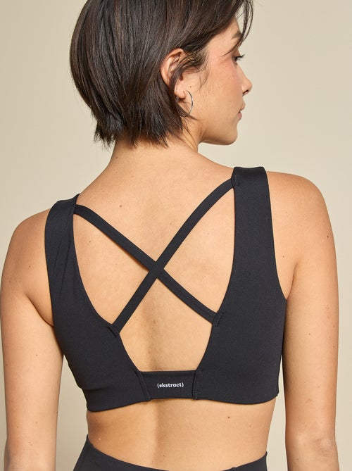 Brassière de sport croisée au dos maintien moyen - (ekstract) - Kiabi
