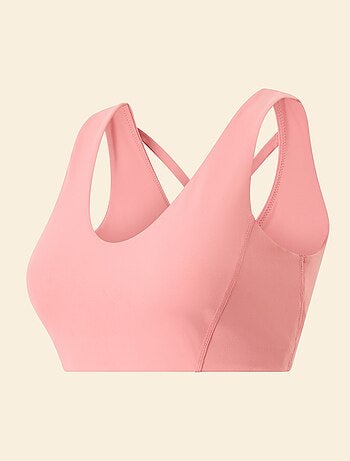Brassière de sport croisée au dos maintien moyen - (ekstract)