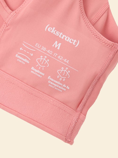 Brassière de sport croisée au dos maintien moyen - (ekstract) - Kiabi