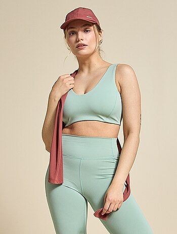 Brassière de sport croisée au dos maintien moyen - (ekstract)