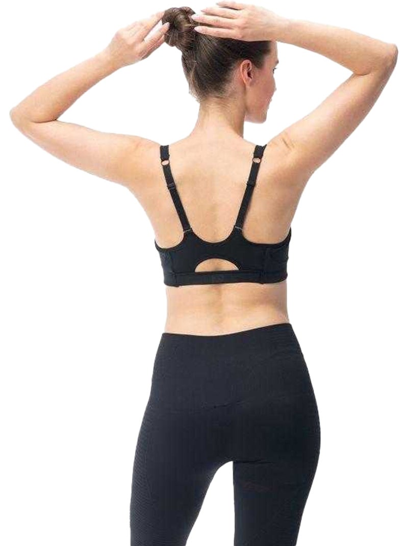 Brassière de sport cross the line creola - iq Noir - Kiabi