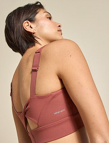 Brassière de sport effet twisté au dos maintien fort - (ekstract)