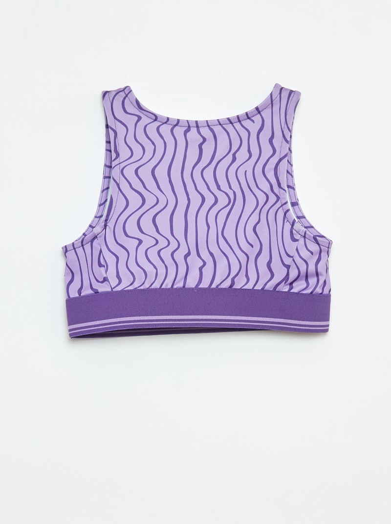 Brassière de sport  en matière stretch Violet - Kiabi