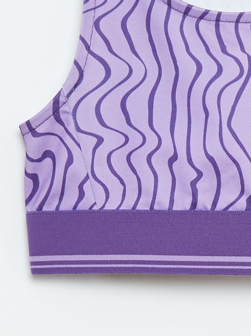 Brassière de sport  en matière stretch Violet - Kiabi