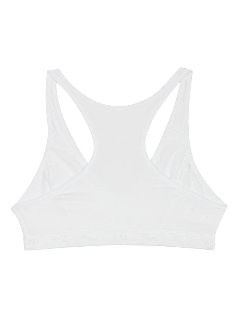 Brassière de sport en polyamide Micro Blanc - Kiabi