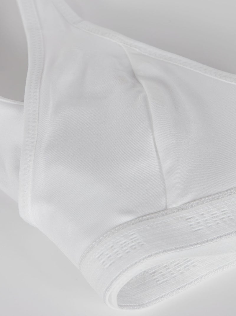 Brassière de sport en polyamide Micro Blanc - Kiabi