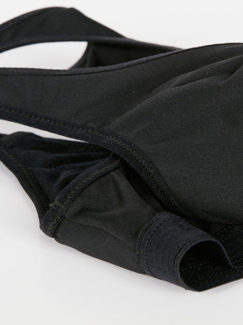 Brassière de sport en polyamide Micro Noir - Kiabi