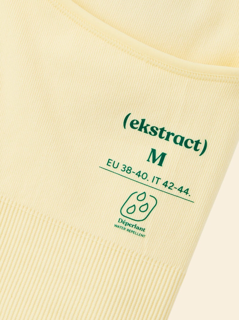 Brassière de sport en rib maintient léger - (ekstract) Jaune - Kiabi