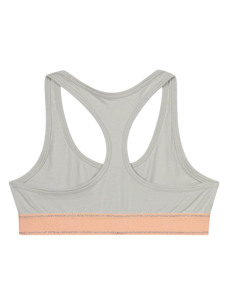 Brassière de sport fille Sport Gris clair - Kiabi