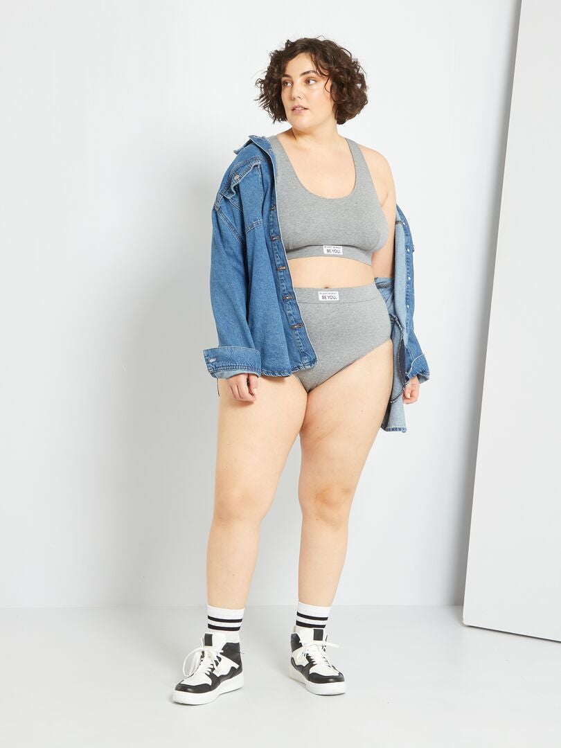 Brassière de sport Gris - Kiabi
