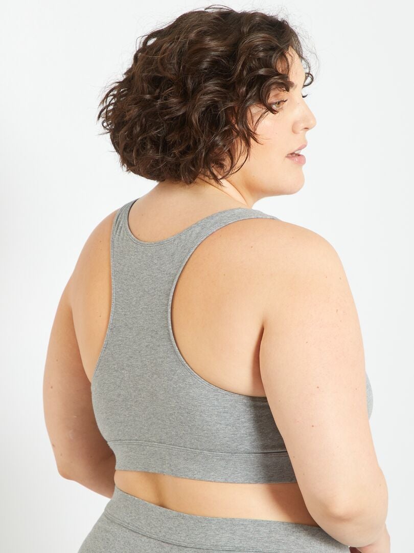 Brassière de sport Gris - Kiabi