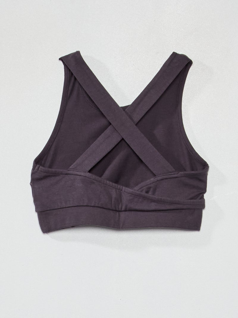 Brassière de sport Gris - Kiabi