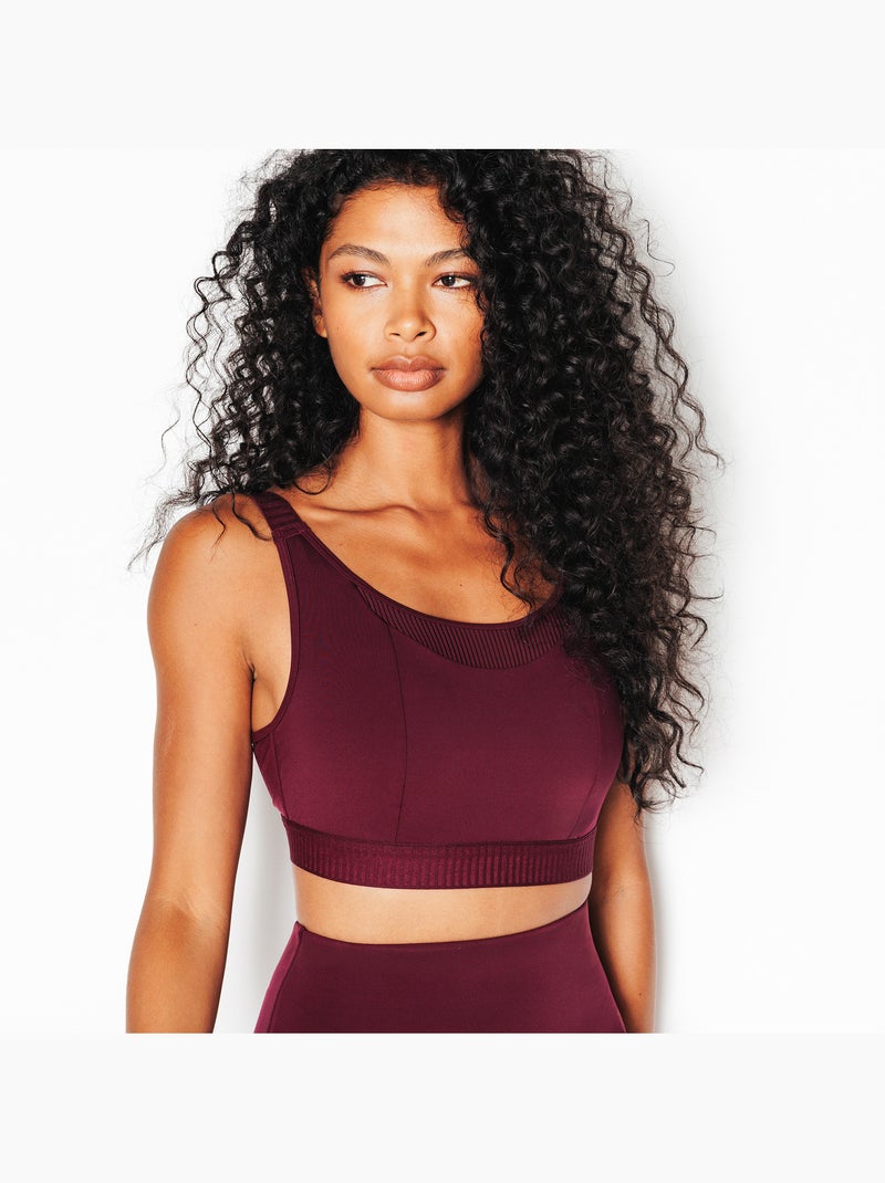 Brassiere de sport joss - rougegorge lingerie Bordeaux - Kiabi