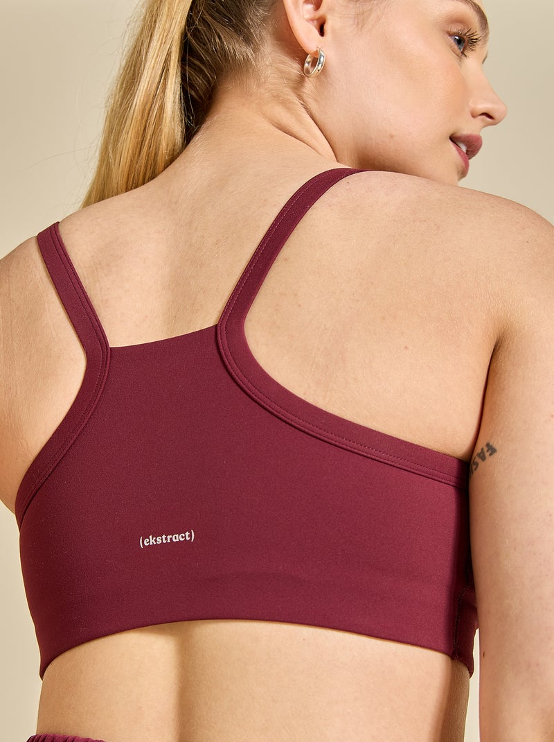 Brassière de sport maintien léger - (ekstract) Bordeaux - Kiabi