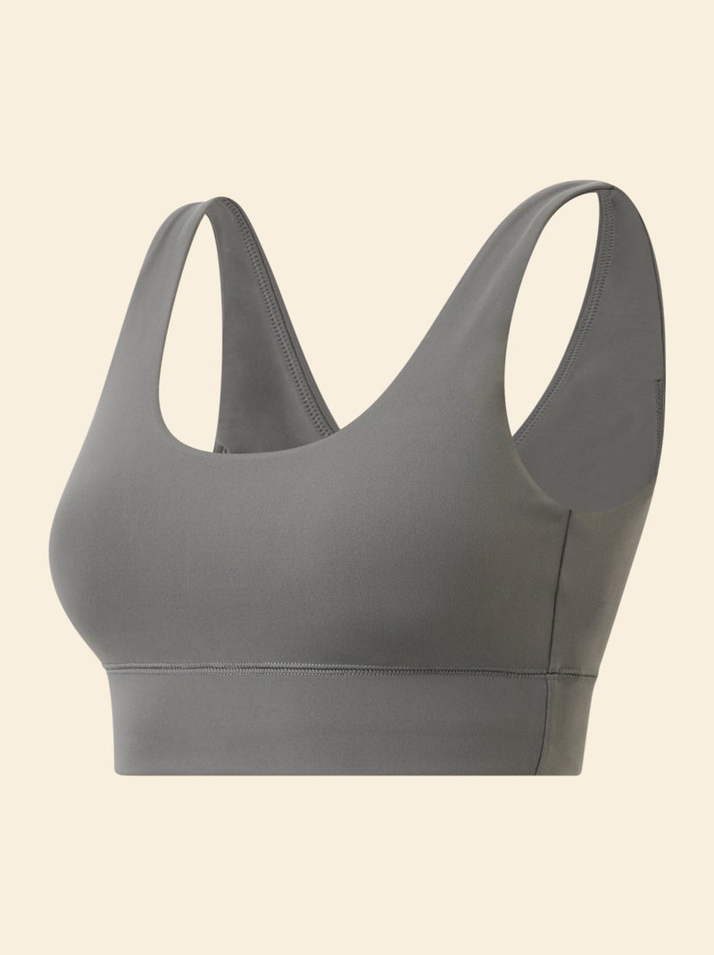 Brassière de sport maintien léger - (ekstract) Gris - Kiabi